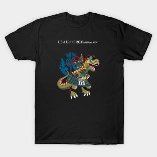 Clanosaurus Rex USAIRFORCEsaurus rex Plaid US Air Force Scotland Ireland Family Tartan T-Shirt